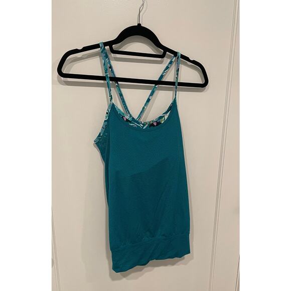Soybu Strappy Mesh Tank Size L Teal - Picture 1 of 6